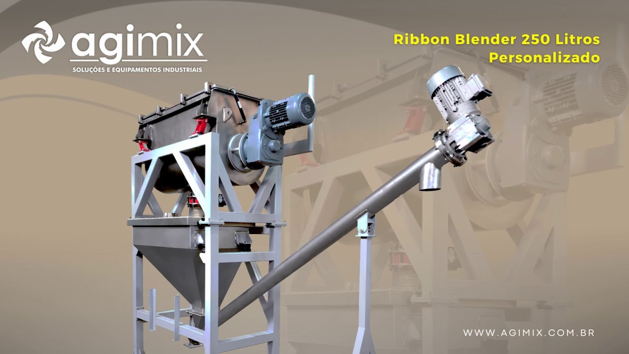 Misturador Horizontal Ribbon Blender 250 Litros - Projeto personalizado  pela Agimix