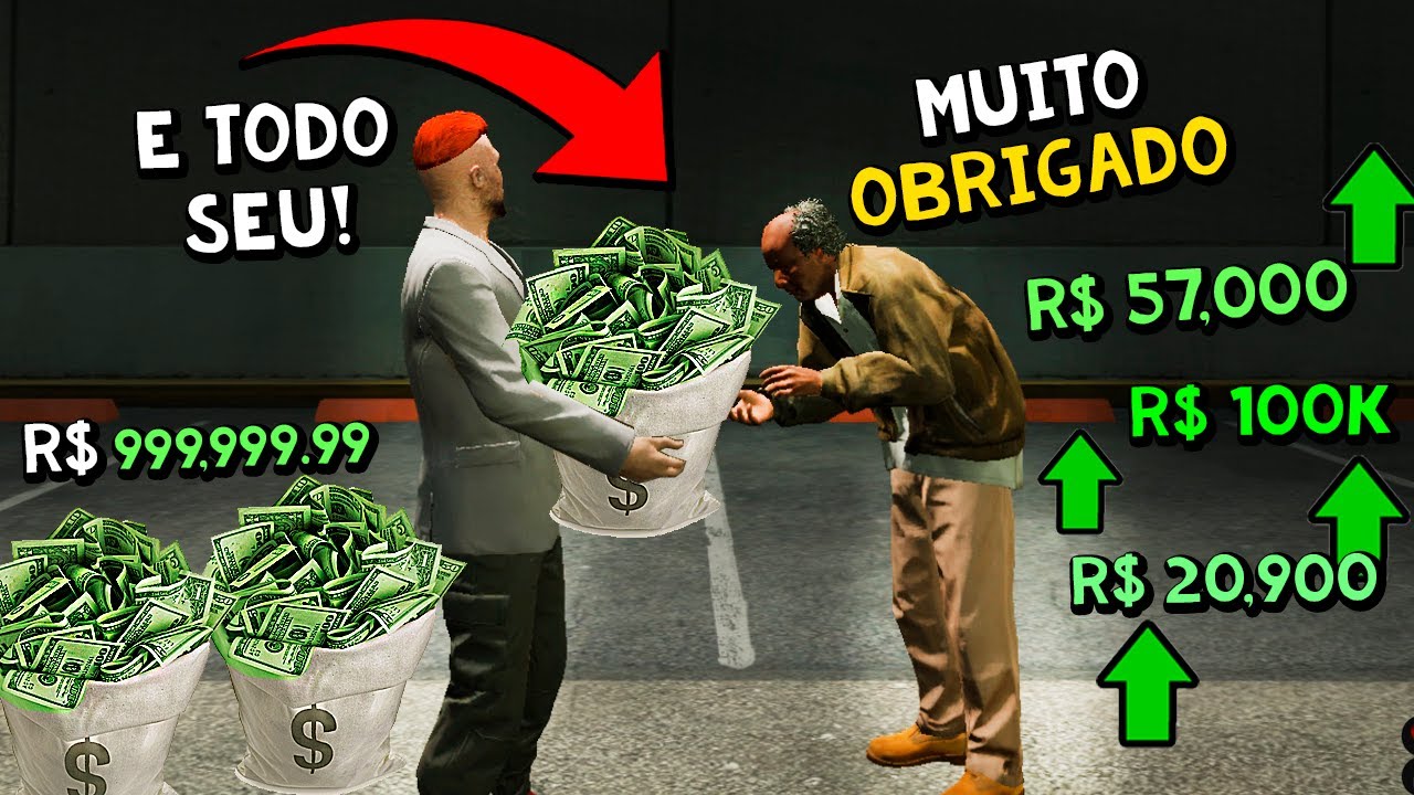 DOEI MUITO DINHEIRO PARA UM INICIANTE NO GTA RP (TESTE DE HUMILDADE)