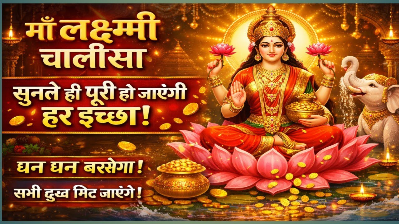 माँ लक्ष्मी चालीसा 🙏 सुनते ही बरसेगा धन और सुख | Lakshmi Chalisa | Maa Laxmi Chalisa Path 2026