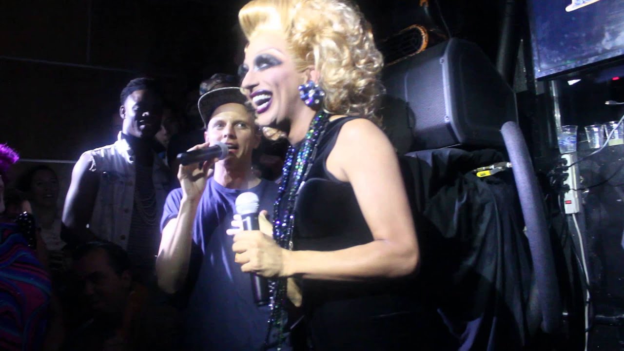 Bianca Del Rio and Courtney Act on stage together at The Ritz
