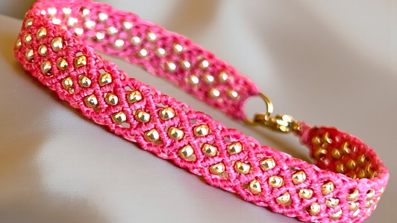 Perlengold.ch - Makramée Armband #makramee #diy #makrametutorial #bracelet #handmade