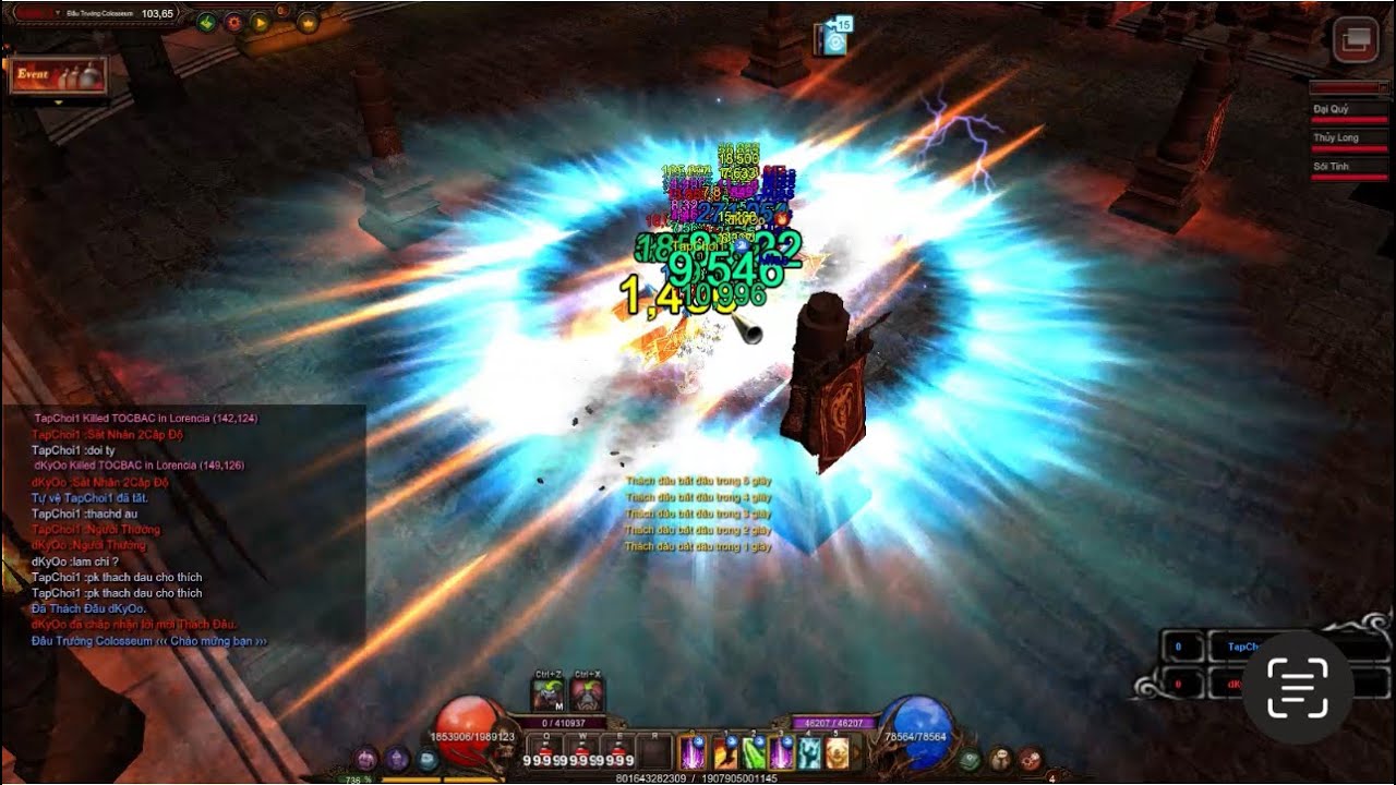Pvp phần 2 combo Dk MuOnline ss 20.1.3 Sever reset