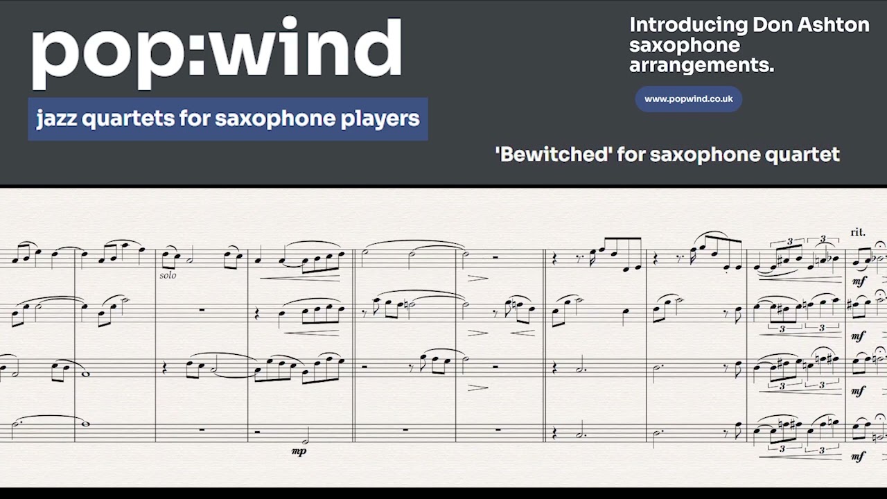 Bewitched - Don Ashton arrangement for saxophone quartet