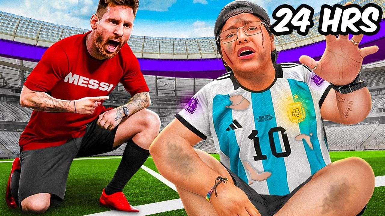 SOBREVIVÍ 24 HORAS SIENDO FUTBOLISTA PROFESIONAL COMO MESSI 😱 | Patho