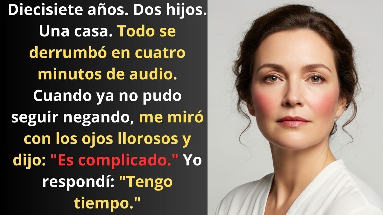 Ella lo negó todo. Entonces puse el audio en la mesa y solo pudo decir: 