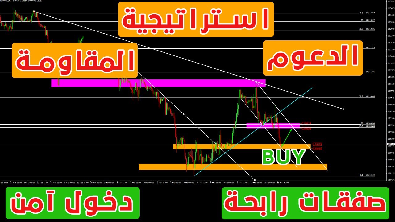 استراتيجية الدعوم و المقاومات و اتجاه الترند لدخول آمن