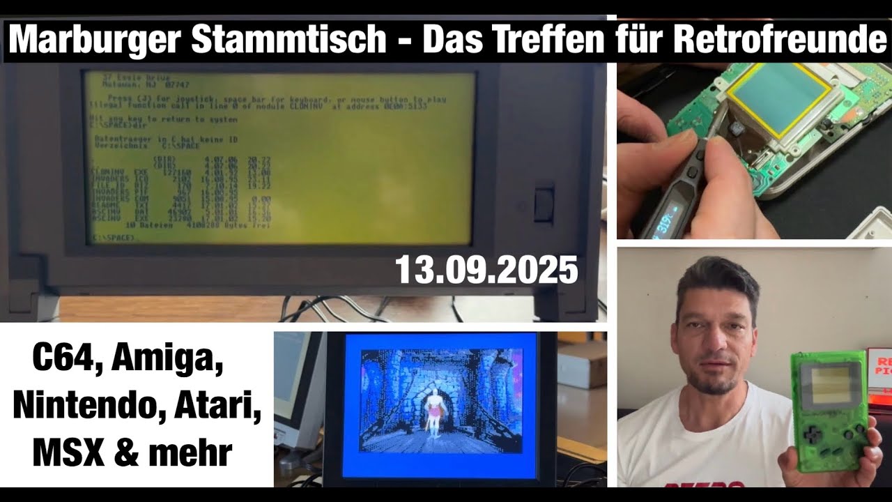 (RP) Marburger Stammtisch 13.09.2025 📺  Retrotreffen mit C64, Gameboy, Evercade, Amiga CD32  etc,