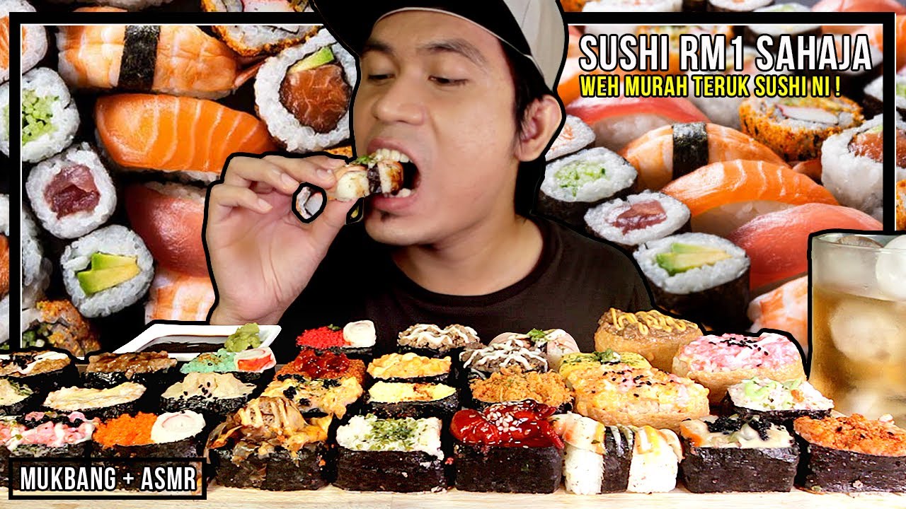 Sushi RM1 Murah Gila! AUTO BORONG SEMUA 🍣 | Mukbang Malaysia