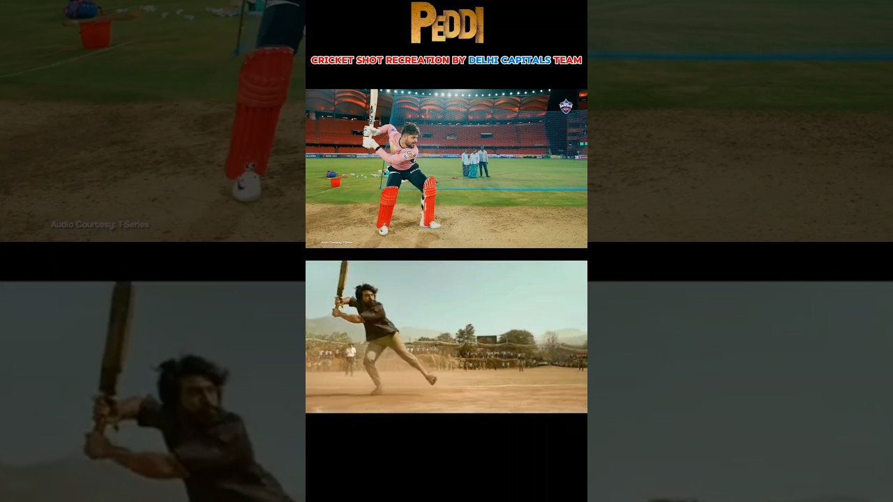 PEDDI glimpse recreation by Delhi capitals Team #cricket #peddimovie #peddiglimpse #ramcharan