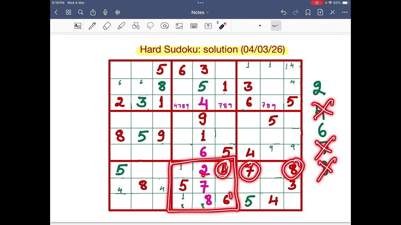 Sudoku: Tips to solve ( 04/03/26)