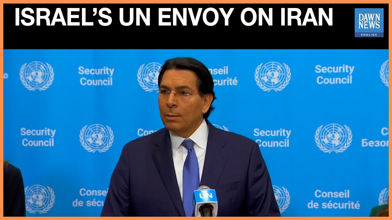 Israeli Envoy Danny Danon Briefs Press on Iran Situation at UN | Dawn News English