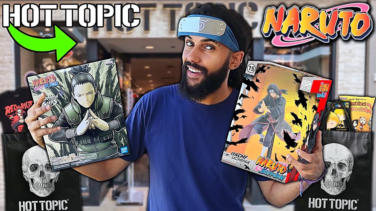 I Bought EVERY ANIME PRODUCT AT HOT TOPIC! THEY HAD SO MANY NARUTO STATUES! *IN STORE HUNT*