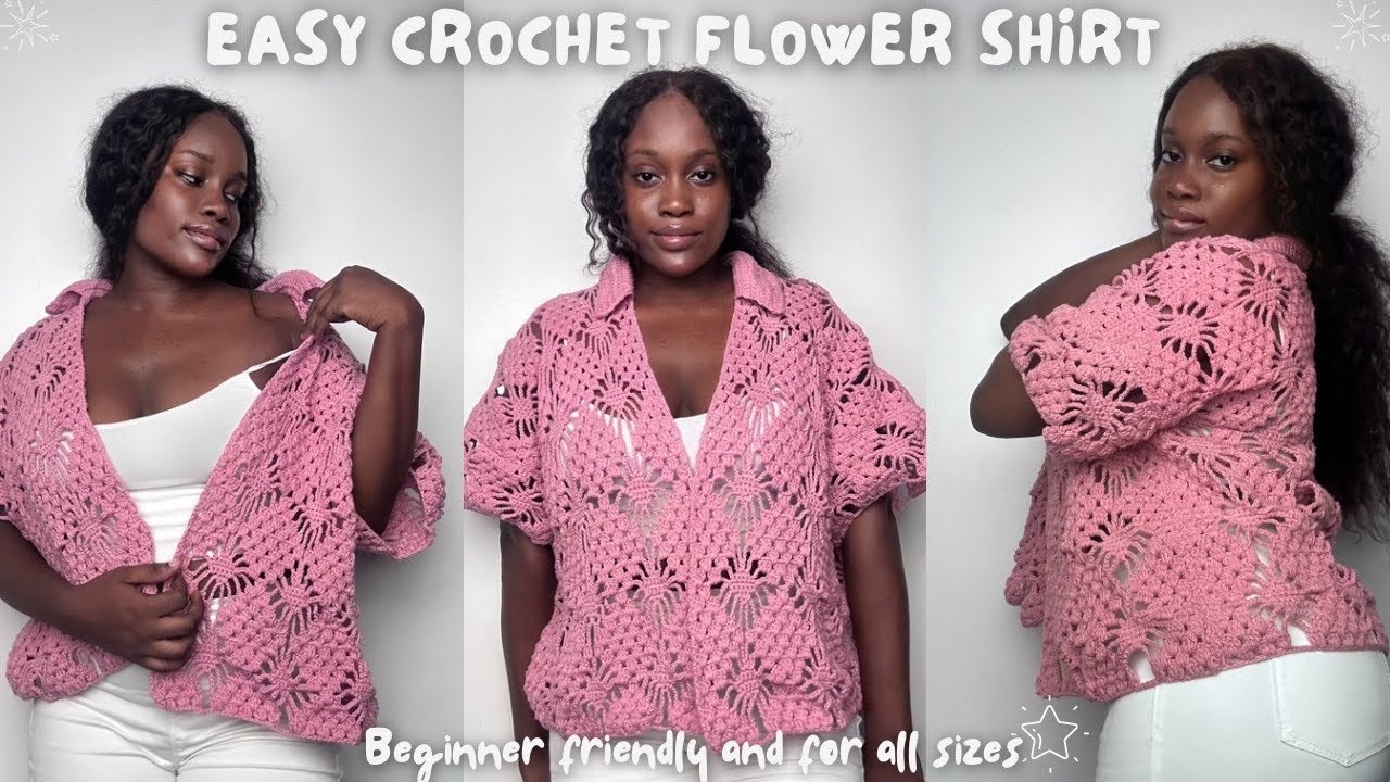 How to Crochet a Summer Flower Mesh Shirt | Easy Pattern + Custom Fit for Any Size (UNISEX)