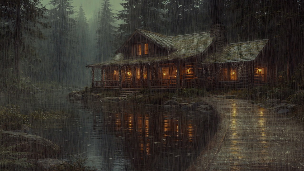 Midnight Forest Storm 🌩️ Calming Rain & Thunder Sounds for Deep Sleep