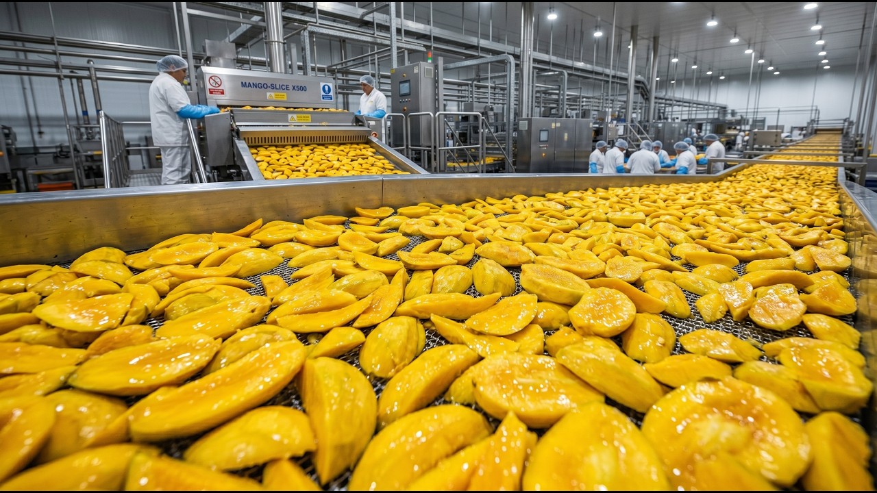 How Mango Slices Are Made in Factory | Modern Mango Processing Plant Tour