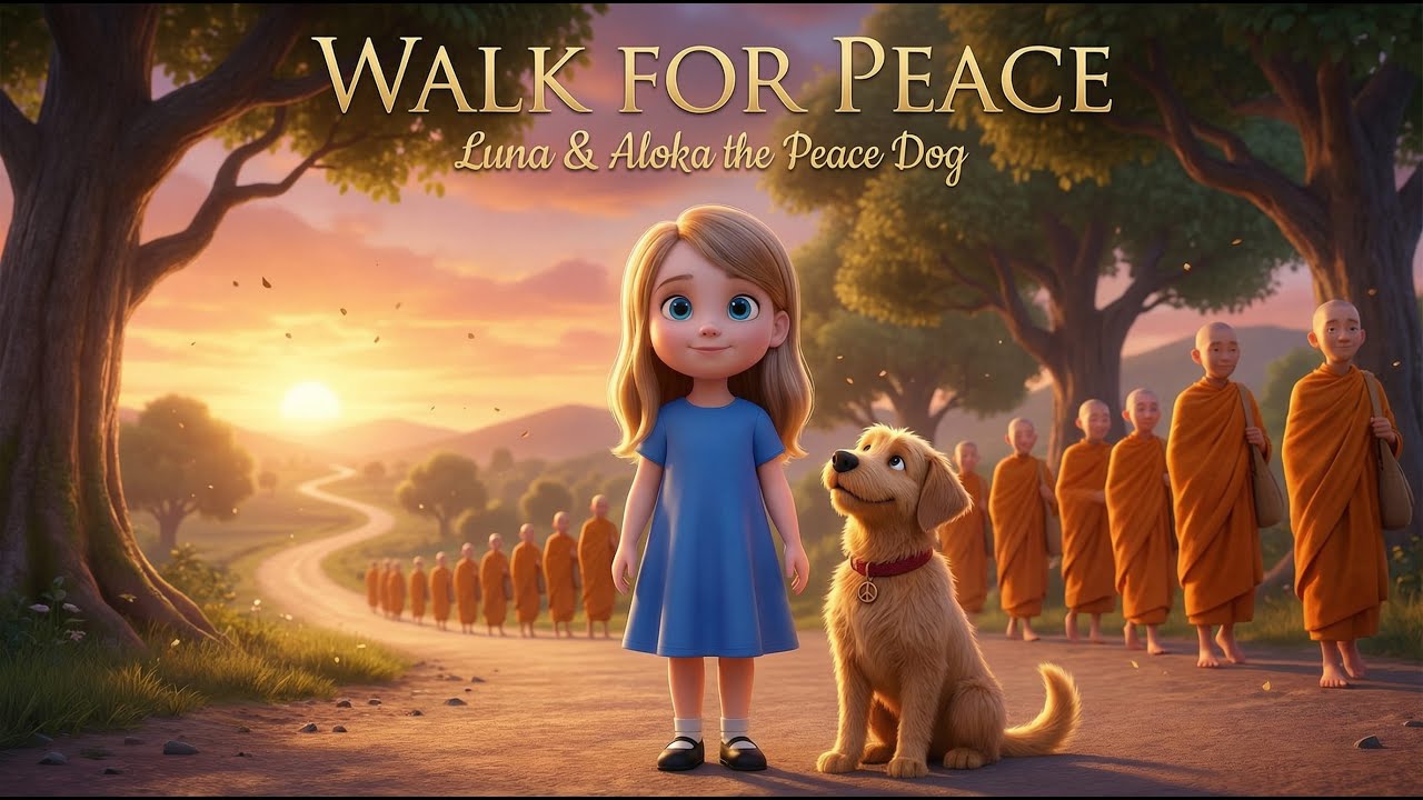 Walk for Peace 🕊️ | Luna & Aloka the Peace Dog 🌿 | A Beautiful Kindness Story for Kids