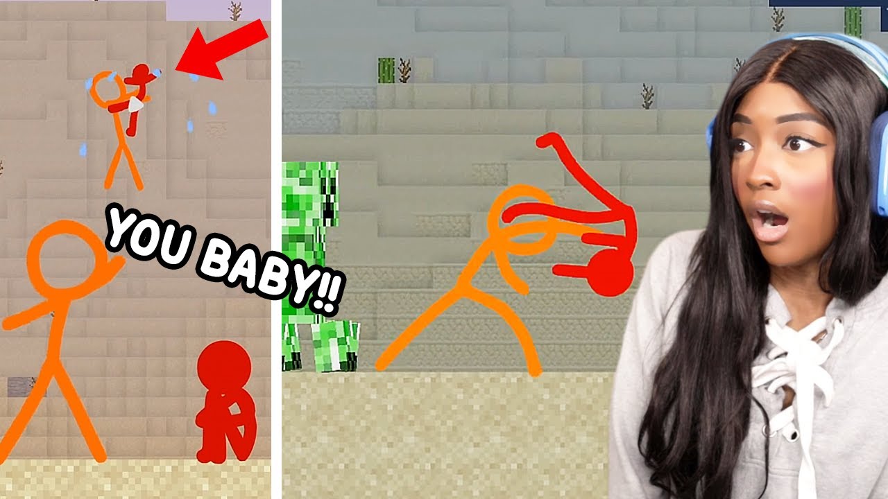 ORANGE AND RED ARE FIGHTING EACH OTHER??! | Animation vs Minecraft Shorts [23 -24] Reaction