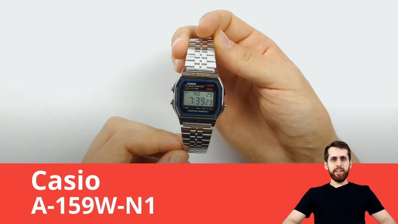 Часы Casio A-159W-N1. Обзор и настройка.