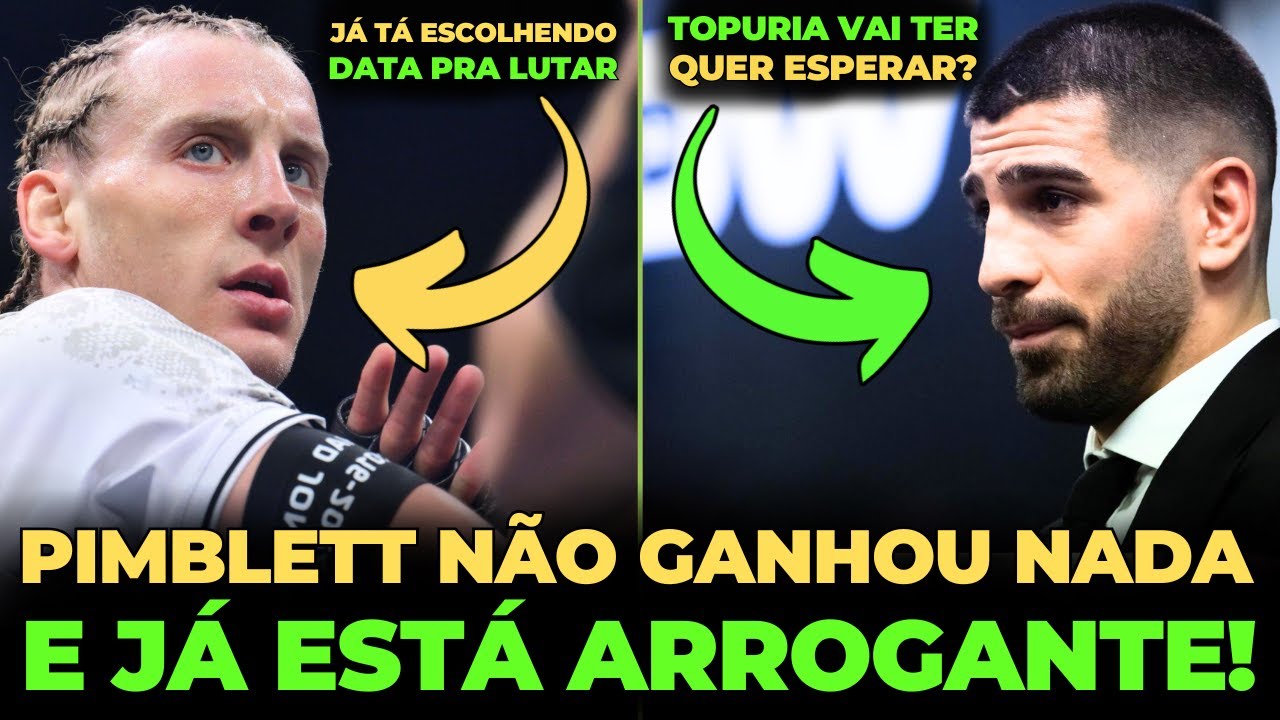 PIMBLETT ESTÁ ARROGANTE DEMAIS PRA QUEM NÃO CONQUISTOU NADA! TÁ FEIO!