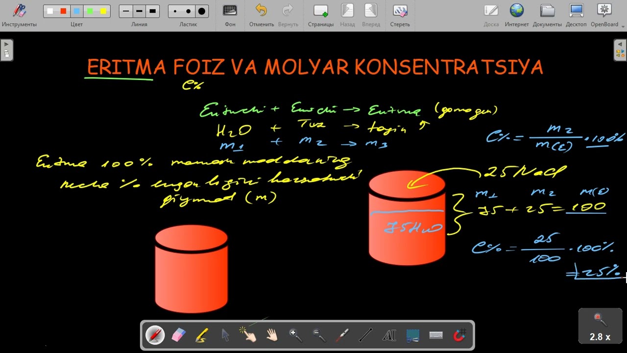 FOIZ VA MOLYAR KONSENTRATSIYA 