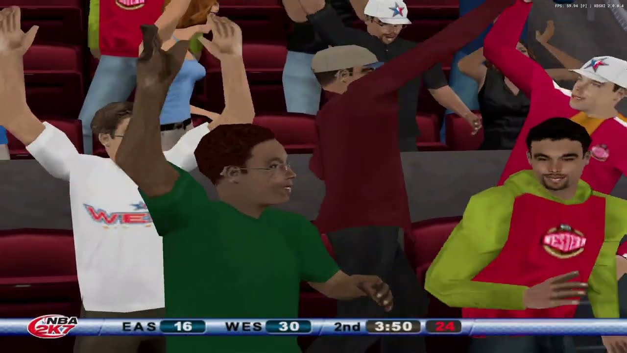 Игровой процесс NBA 2K7 на Xbox Series X (PS2)