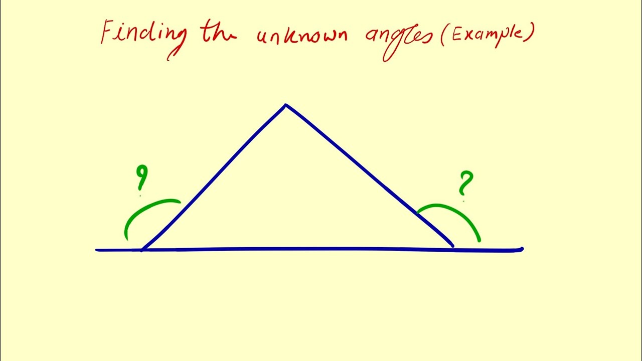 FIND THE UNKNOWN ANGLES OF A TRIANGLE (Example-1)