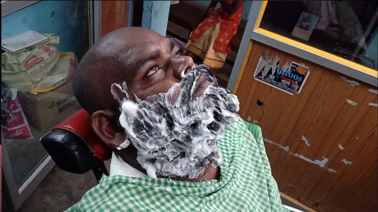 6 month long beard | moustache shave | asmr | mgms tamil