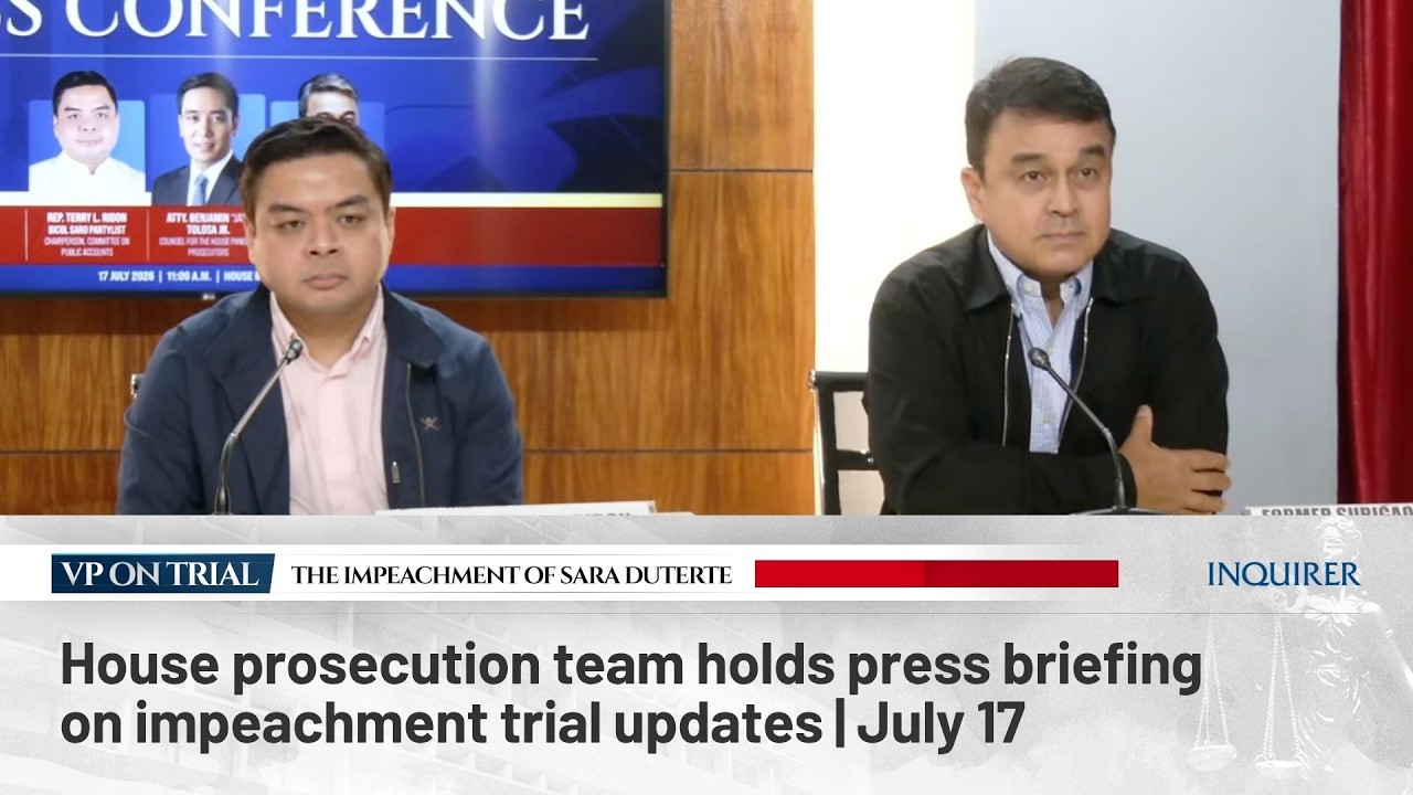 LIVE: House prosecution team holds press briefing on impeachment trial updates | July 17
