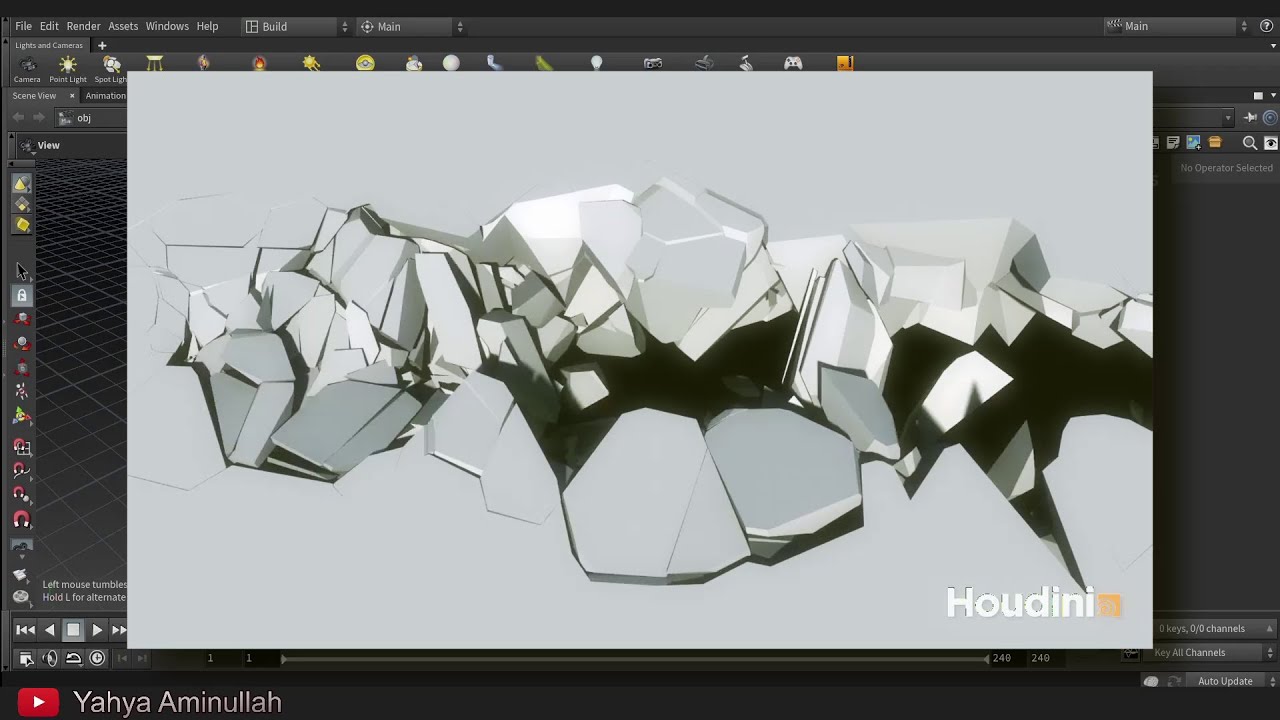 Houdini Tutorial : Ground Crumbling  from scratch