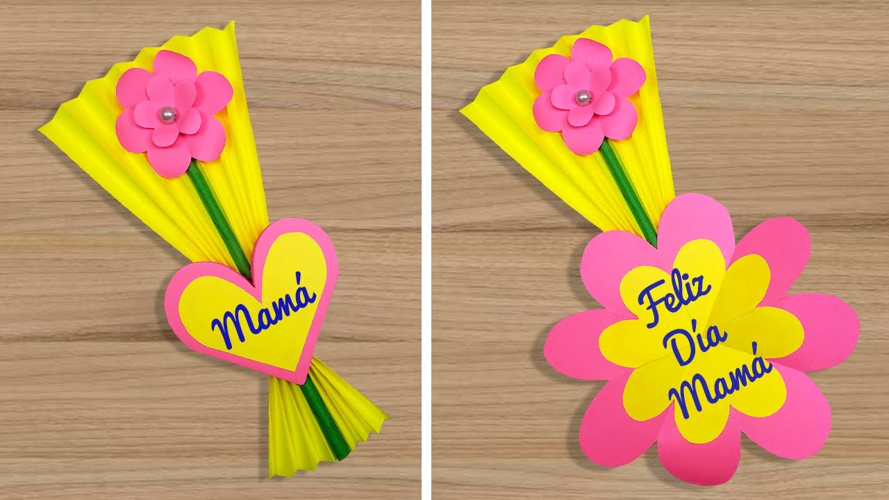 Tarjeta para el Día de la Mujer/Madre | Women's/Mother's day card making very easy | แบบน่ารักๆ