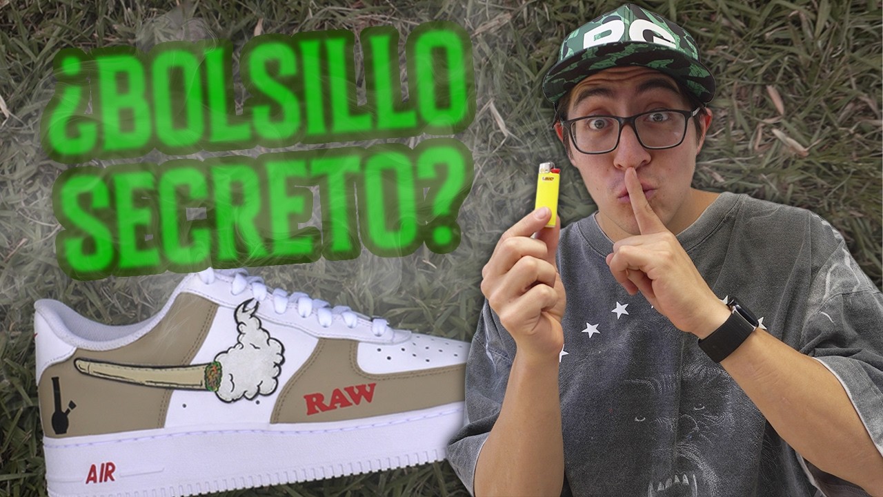 Custom 4:20 Air Force 1 con compartimiento secreto.