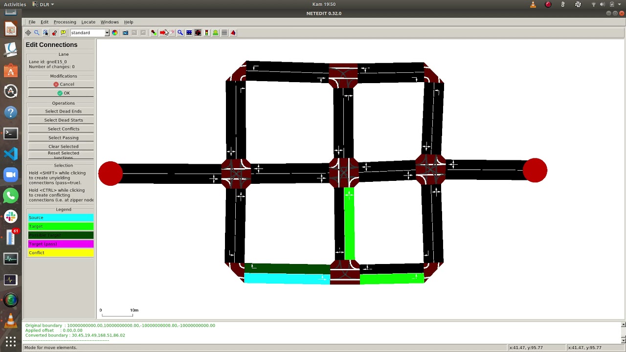 How to Create a Road Network Representing Intersections in SUMO