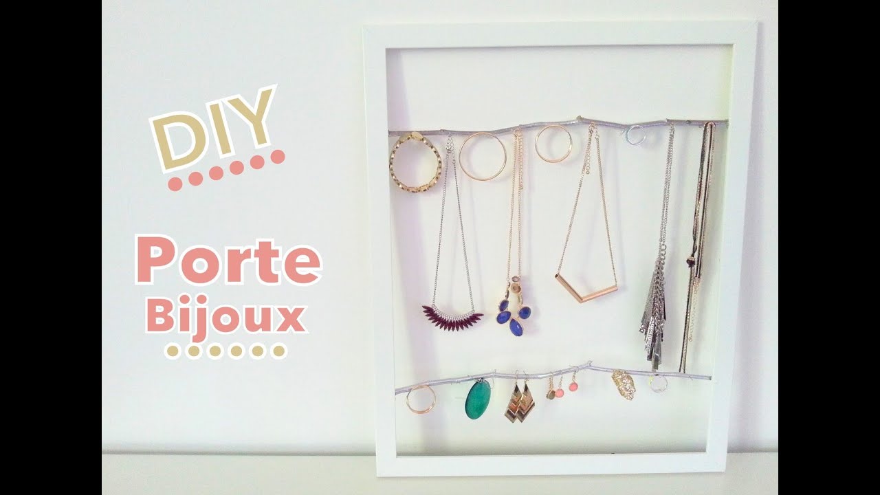 DIY Porte bijoux avec cadre photo et branches d'arbre