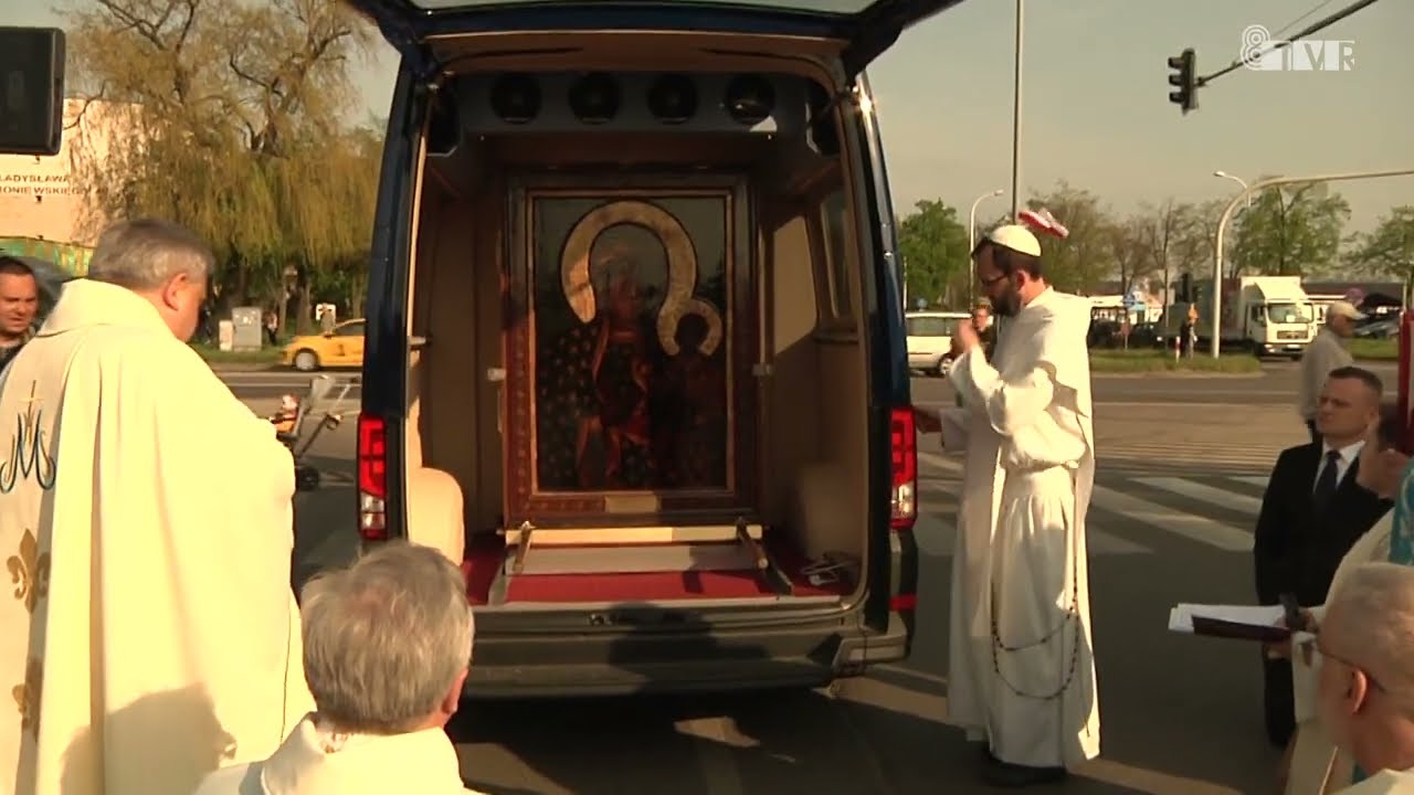 Ikona Matki Bożej Jasnogórskiej w parafii Najświętszego Serca Jezusowego w Sieradzu