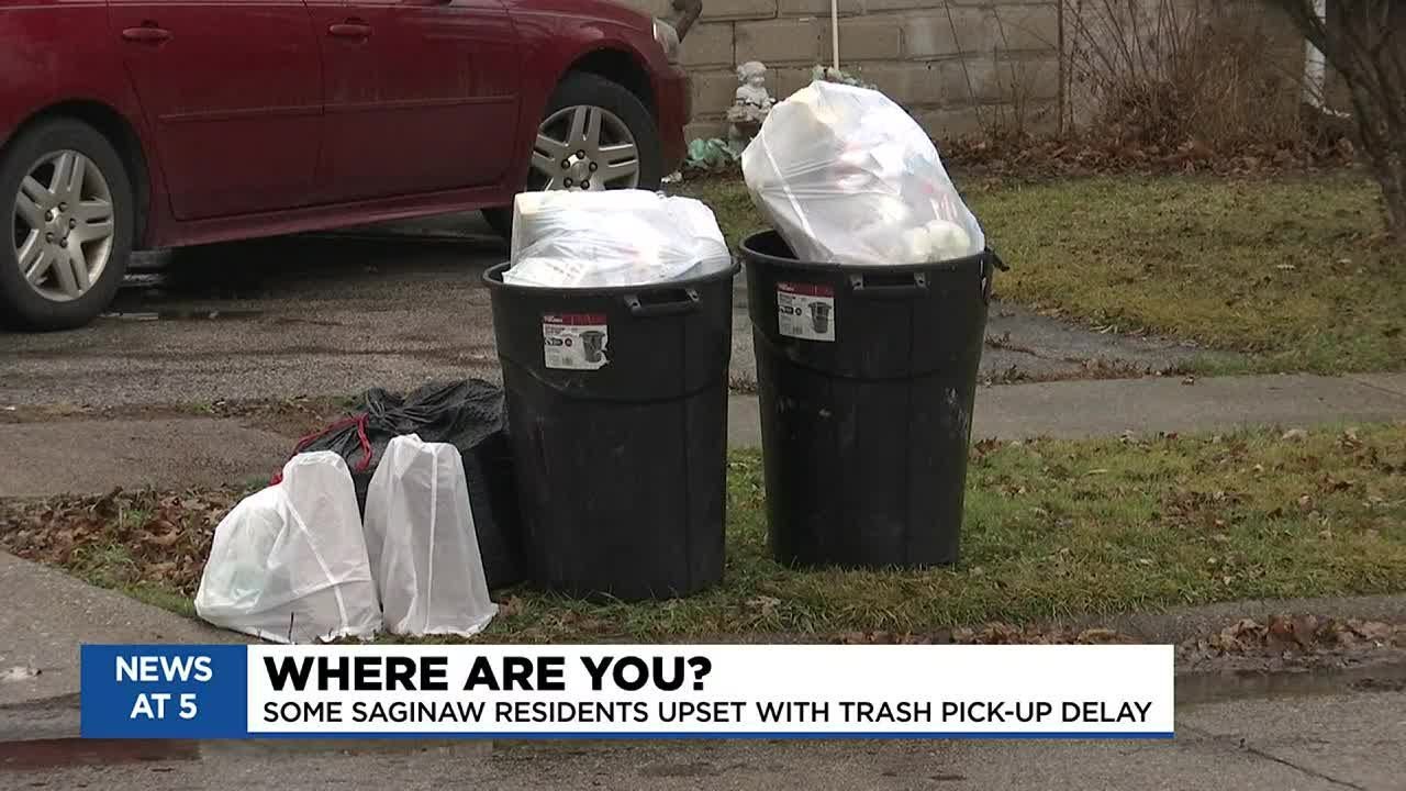 Some Saginaw residents upset with trash pick-up delay