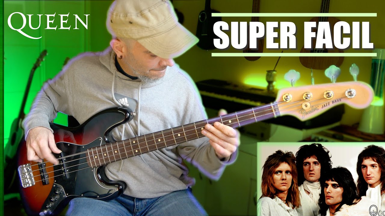 La mejor LINEA de BAJO de QUEEN para Bajistas Principiantes (MUY FACIL)