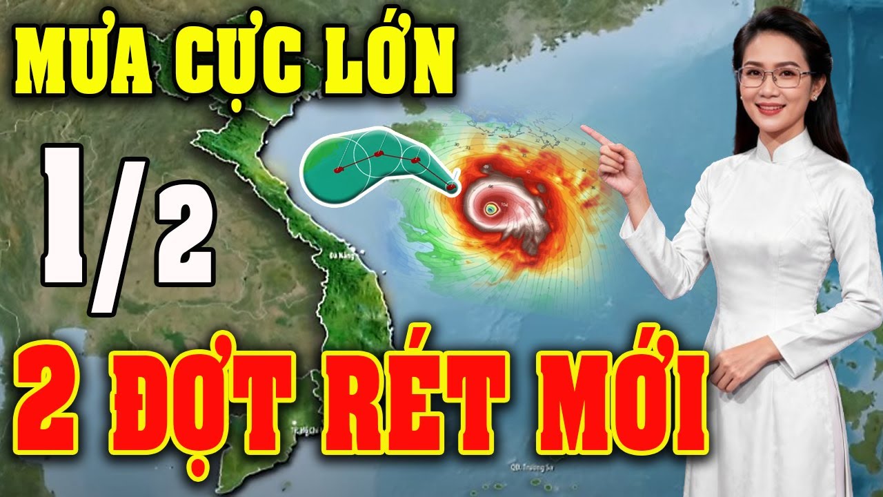 Tin bão Mới Nhất | Dự báo thời tiết hôm nay ngày mai 1/2 | dự báo thời tiết 3 ngày tới #thoitiet