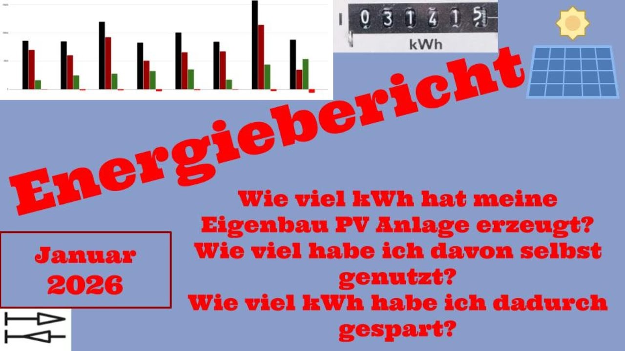 Energiebericht Januar 2026 - was hat die Eigenbau PV Anlage gebracht? (Nr.: 79)