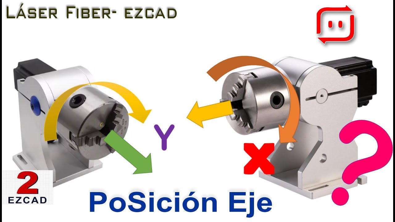 [ Laser Fibra - EZCAD 2] Posición Eje Rotativo , D80, Ring