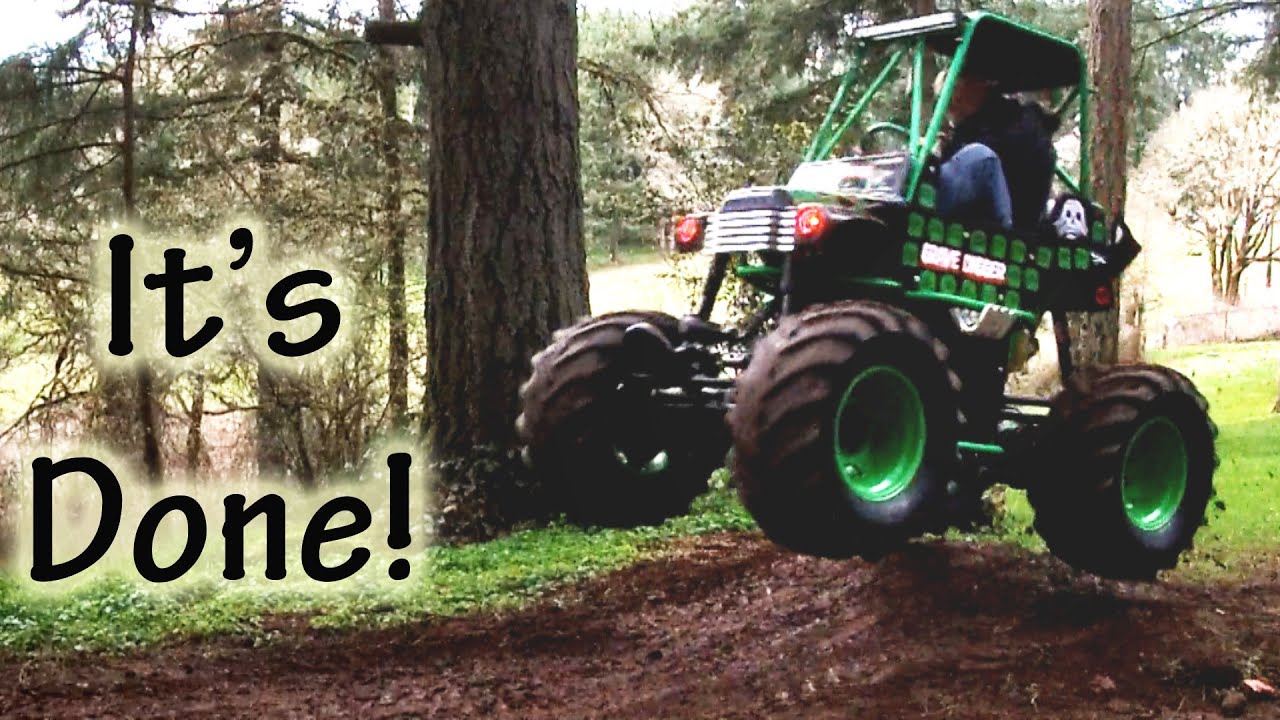 Mini Grave Digger 4x4 Power Wheels Build Project is DONE! Getting Rowdy in this insane monster truck