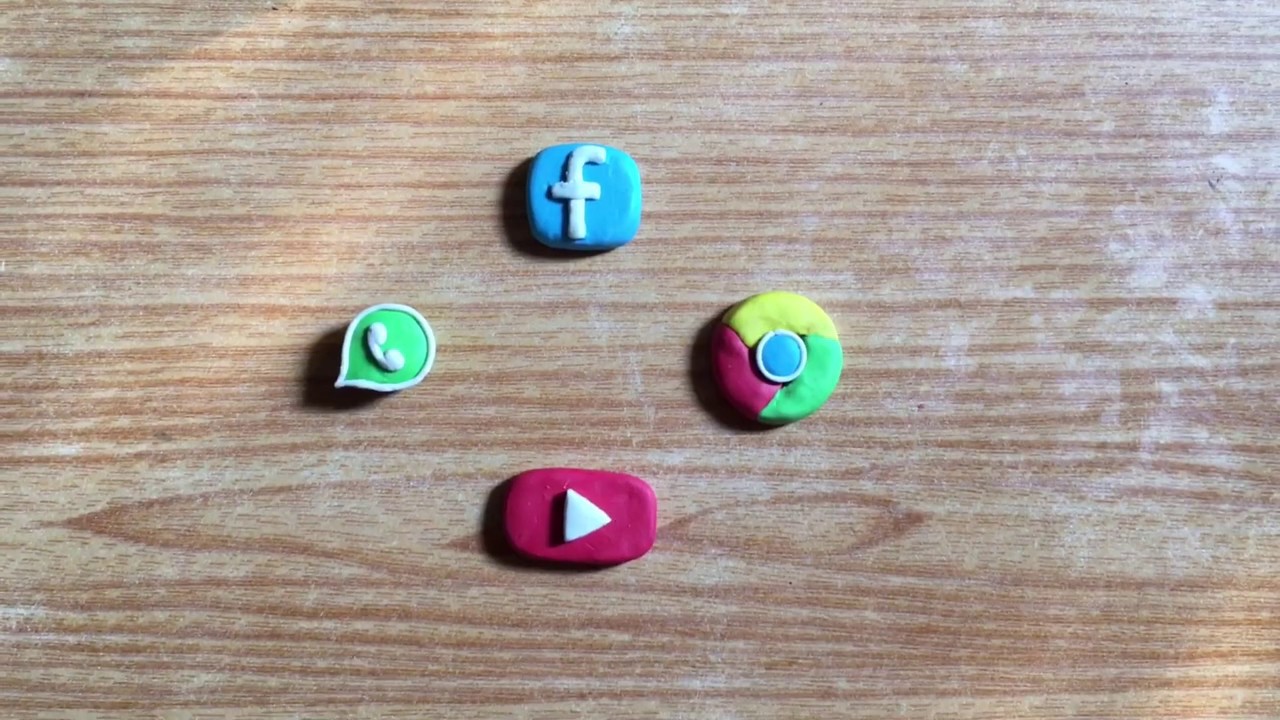Social Media Clay Art || How to make apps logo from CLAY