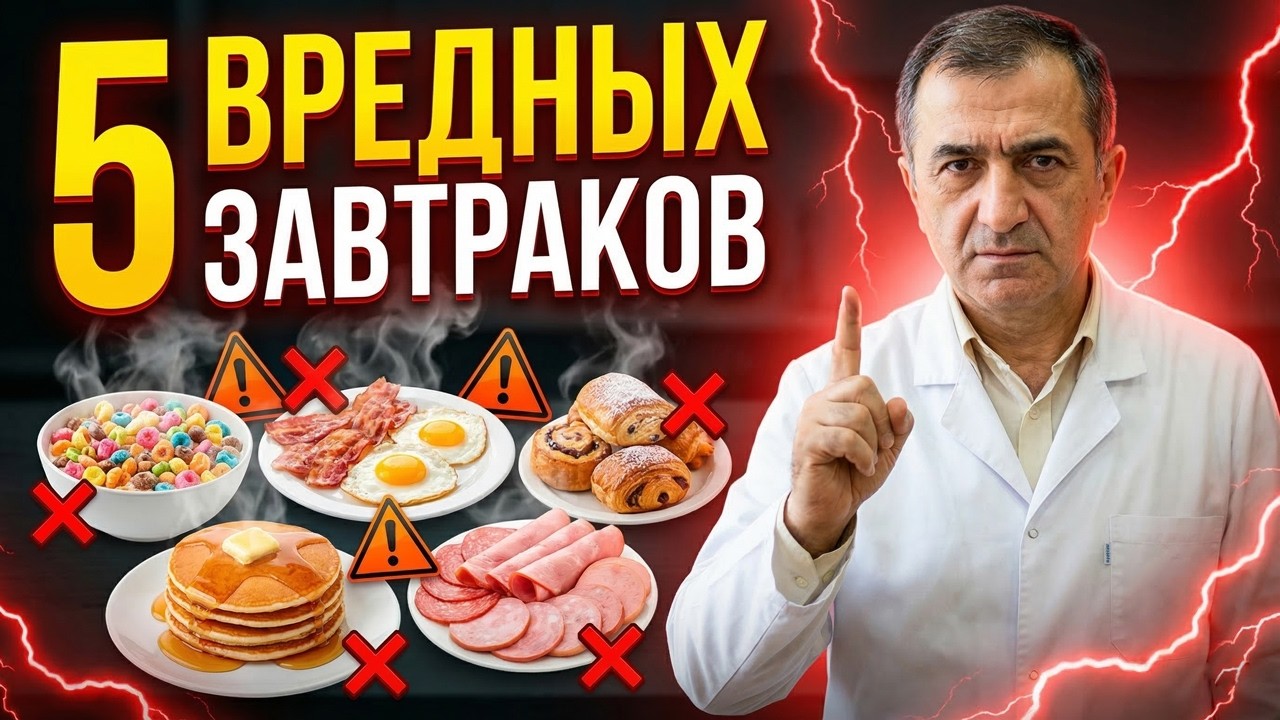 НЕ ЕШЬТЕ ЭТО НА ЗАВТРАК! ЭТИ ЗАВТРАКИ УБИВАЮТ ВАШЕ ЗДОРОВЬЕ!