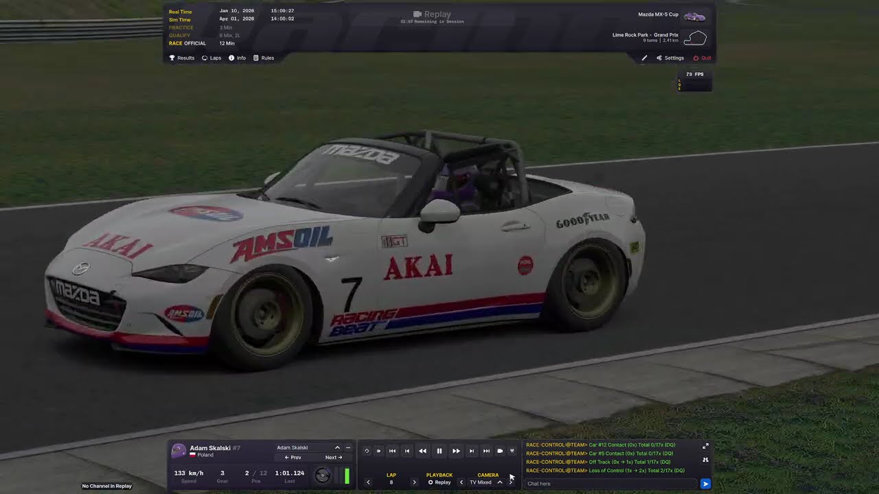 iRacing - MX5 - Lime Rock - Chasing the Win