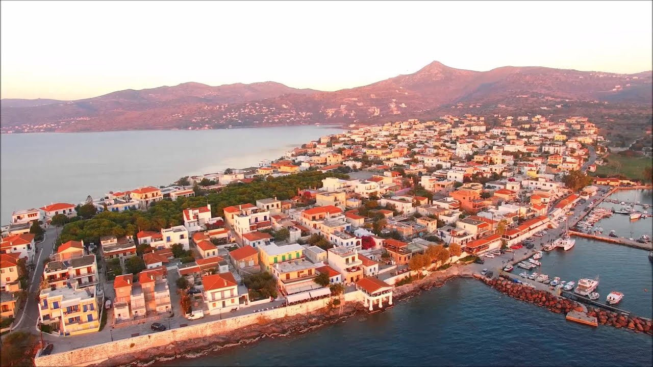 Drone aerial video of amazing place in Aegina Island, GREECE