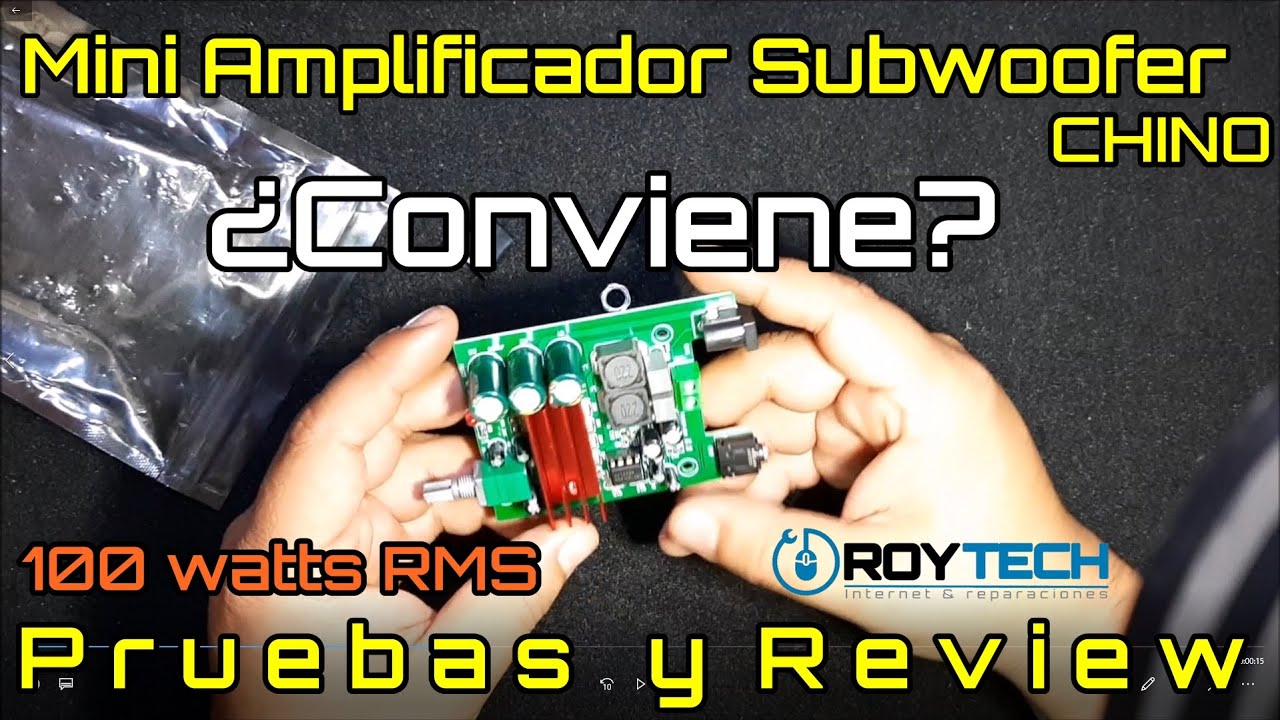 Pruebas Amplificador para Subwoofer chino de  100w rms