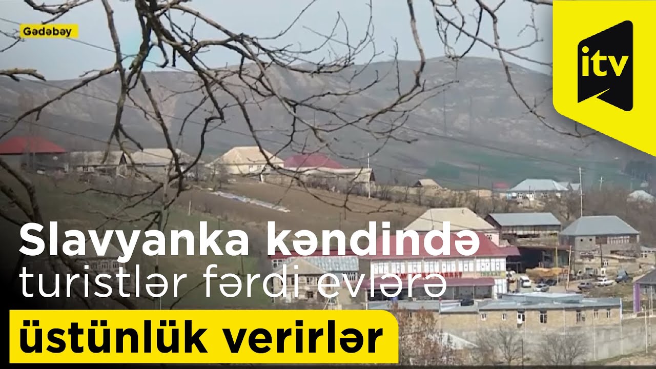 Əsl təbiət möcüzəsi olan Slavyanka kəndində turistlər istirahət üçün fərdi evlərə üstünlük verirlər