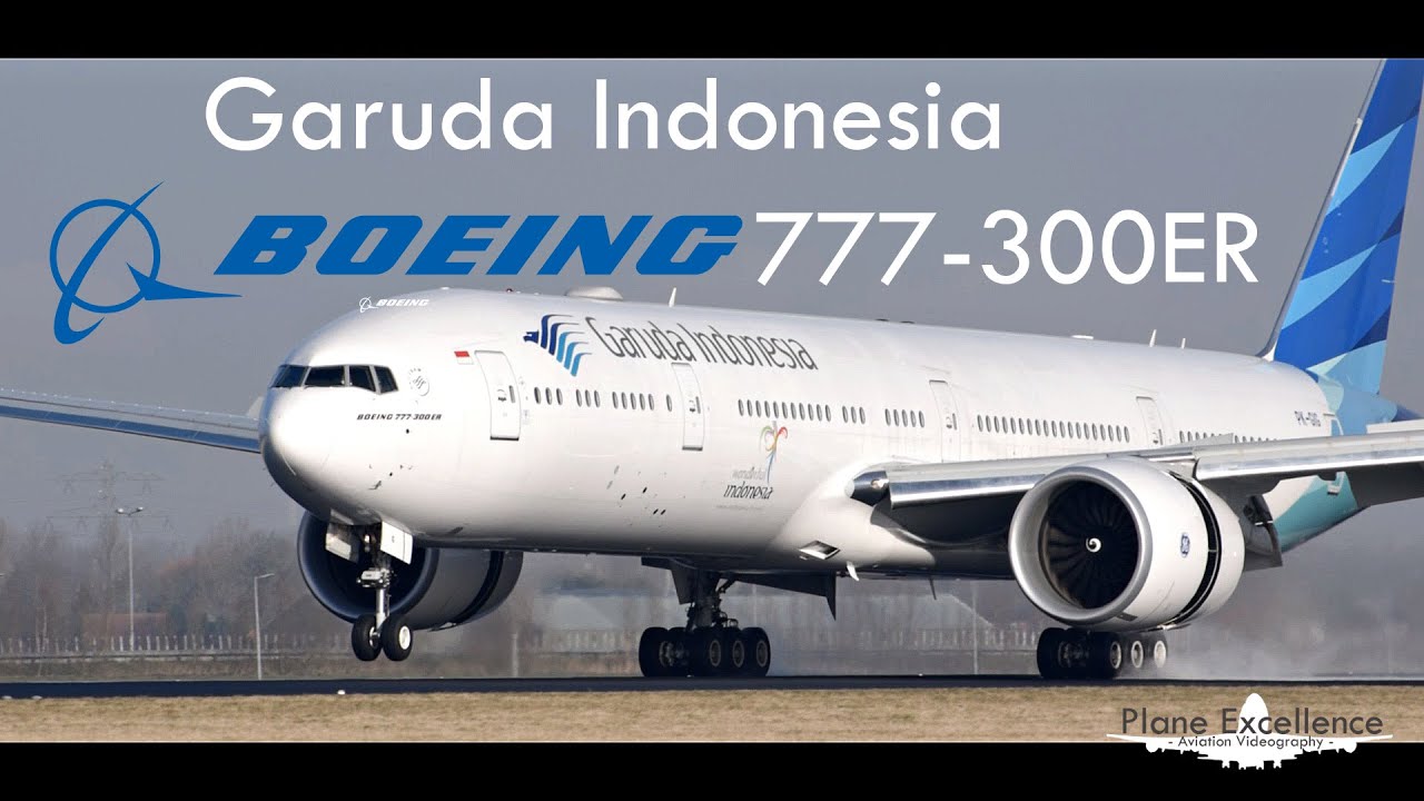[1080p60] Garuda Indonesia Boeing 777-300ER Landing at Schiphol Airport