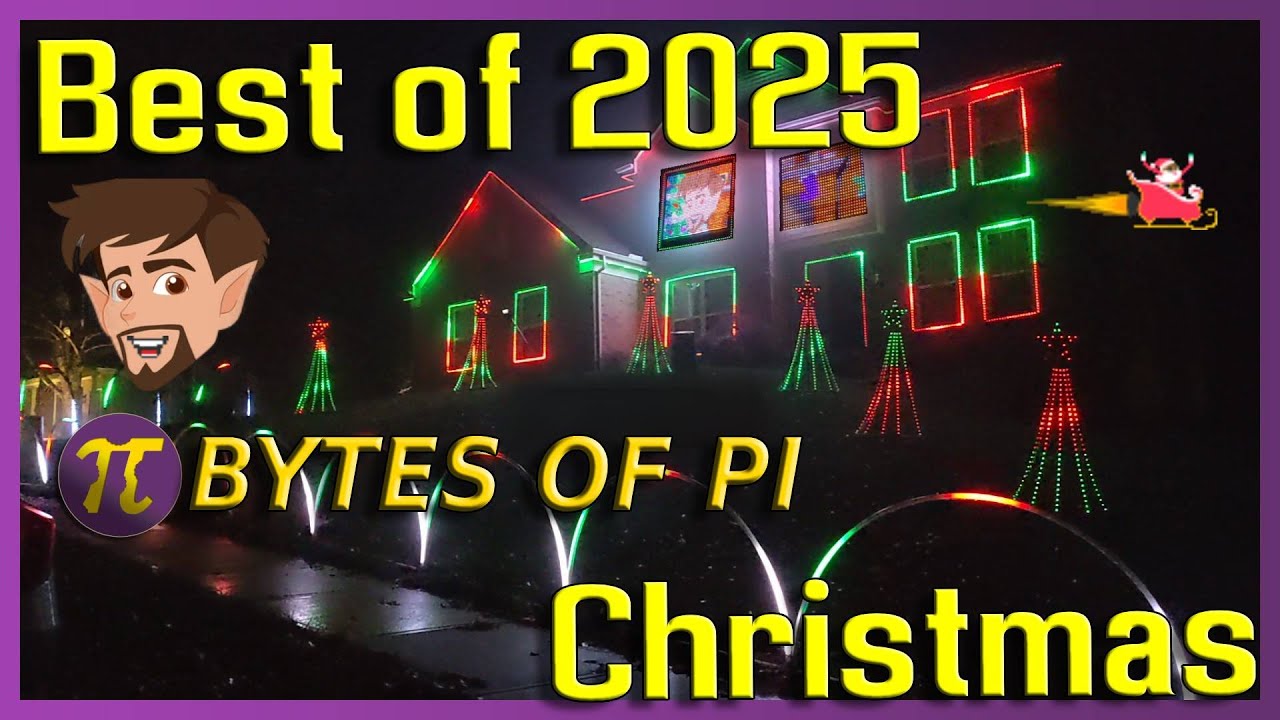 Рождественское световое шоу BytesOfPi 2025