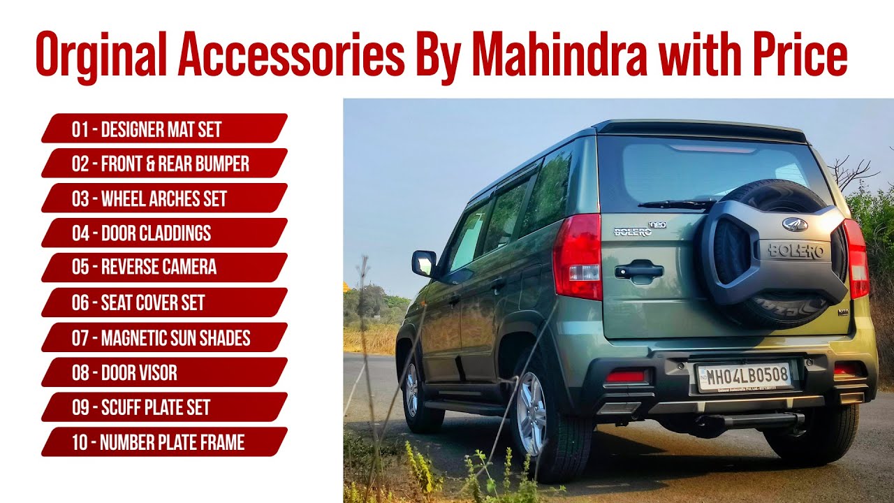 Bolero Neo | ORIGINAL ACCESSORIES BY MAHINDRA with PRICE