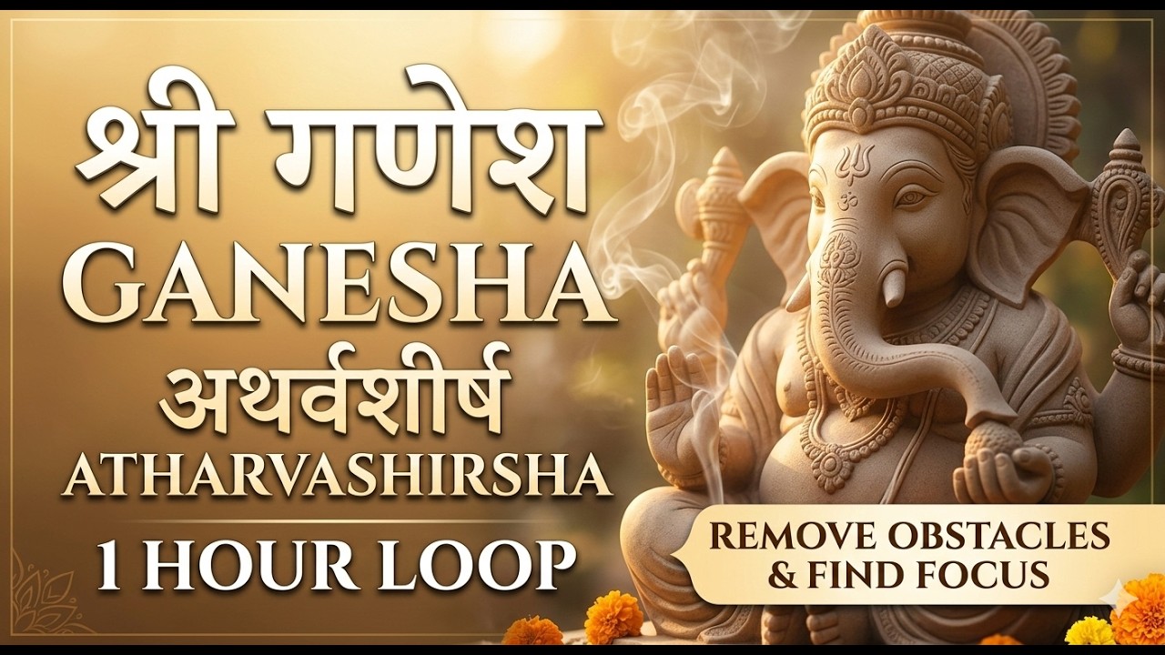 Listen For 10 Minutes To Remove All Obstacles | Ganesha Atharvashirsha 1 Hour Loop